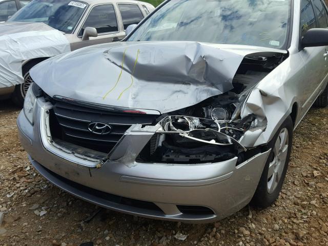 5NPET46C29H536616 - 2009 HYUNDAI SONATA GLS SILVER photo 9