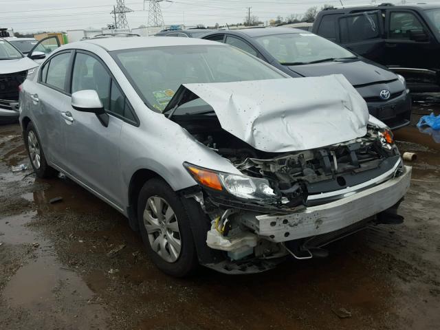 19XFB2F5XCE081507 - 2012 HONDA CIVIC LX SILVER photo 1