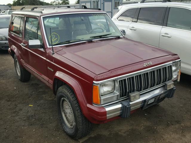 1J4FJ77S5PL550417 - 1993 JEEP CHEROKEE C RED photo 1