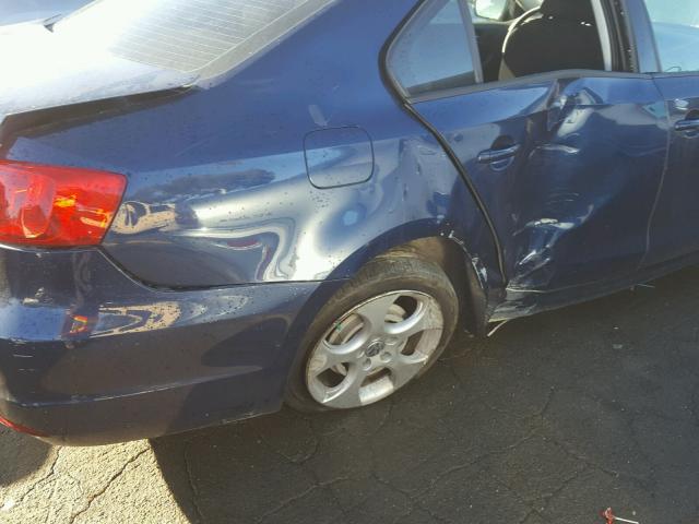 3VWDZ7AJ6BM076570 - 2011 VOLKSWAGEN JETTA SE 蓝色 照片 9