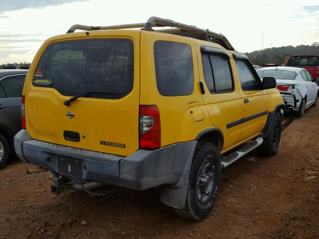 5N1ED28YX1C531167 - 2001 NISSAN XTERRA XE YELLOW photo 4