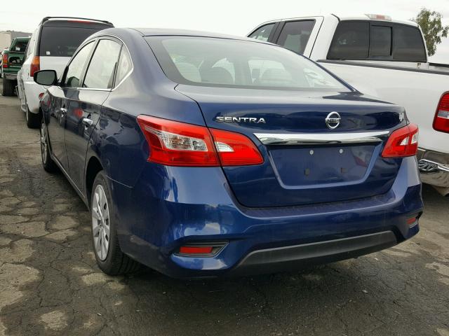 3N1AB7AP0GY220602 - 2016 NISSAN SENTRA S BLUE photo 3