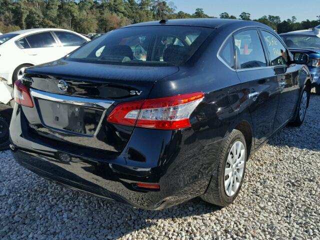 3N1AB7AP8FY213282 - 2015 NISSAN SENTRA S BLACK photo 4