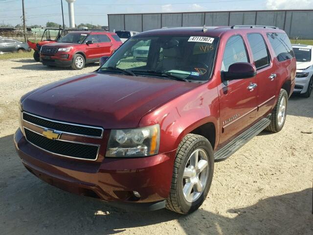 3GNFC16078G126501 - 2008 CHEVROLET SUBURBAN C MAROON photo 2