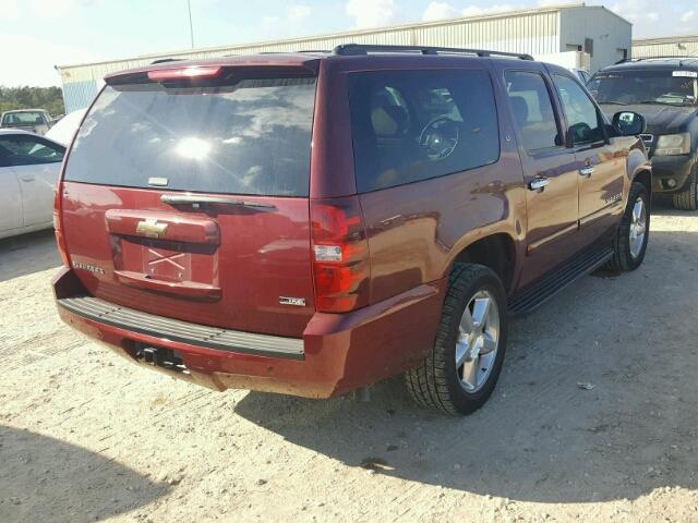 3GNFC16078G126501 - 2008 CHEVROLET SUBURBAN C MAROON photo 4