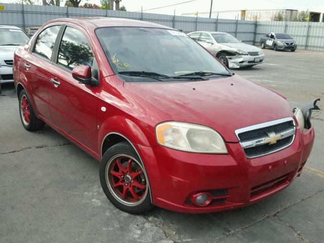 KL1TG56678B093107 - 2008 CHEVROLET AVEO LT RED photo 1