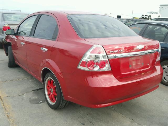 KL1TG56678B093107 - 2008 CHEVROLET AVEO LT RED photo 3