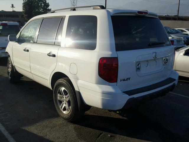 2HKYF18415H534858 - 2005 HONDA PILOT EX WHITE photo 3