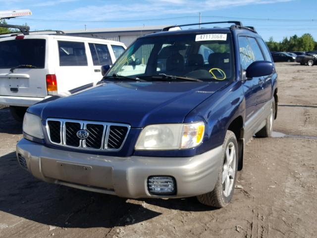 JF1SF65551H732387 - 2001 SUBARU FORESTER S BLUE photo 2
