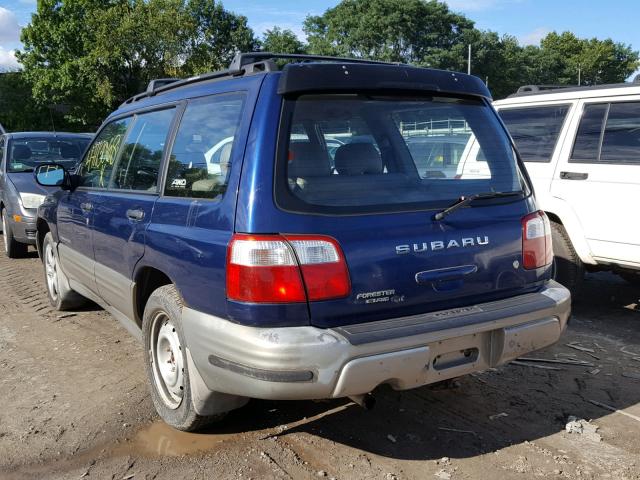 JF1SF65551H732387 - 2001 SUBARU FORESTER S BLUE photo 3