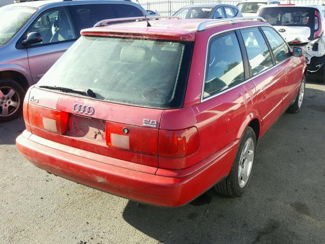 WAUJA84AXWN000437 - 1998 AUDI A6 QUATTRO RED photo 4