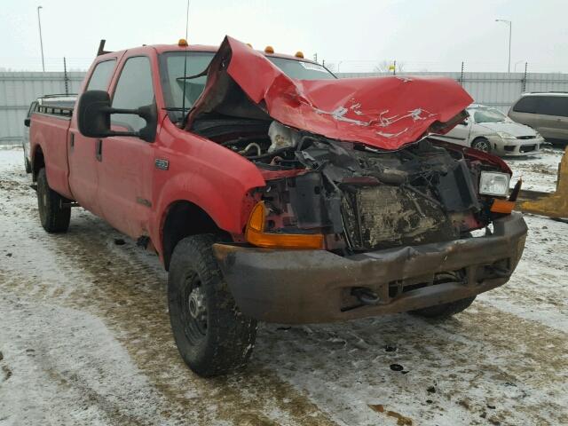 1FTSW31F21EA50348 - 2001 FORD F350 SRW S RED photo 1