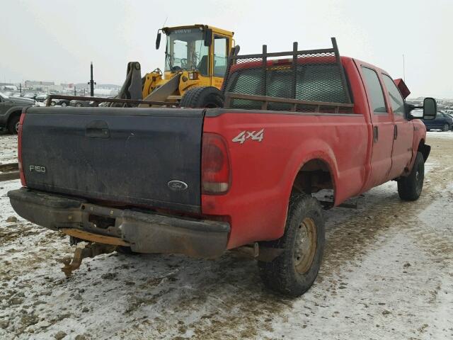 1FTSW31F21EA50348 - 2001 FORD F350 SRW S RED photo 4