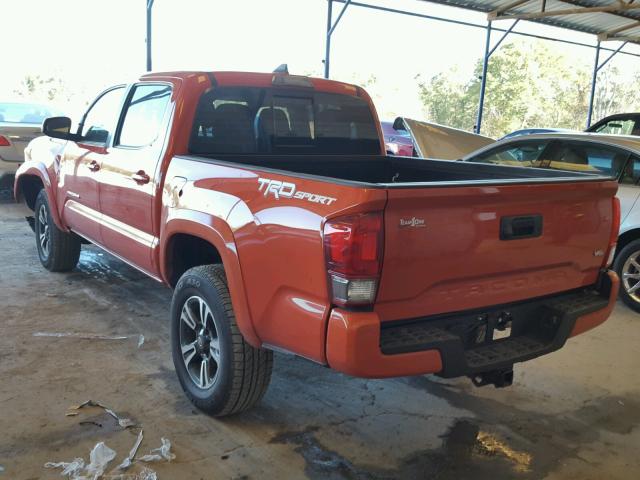 5TFAZ5CN0HX035364 - 2017 TOYOTA TACOMA DOU ORANGE photo 3