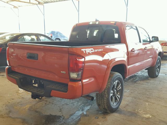 5TFAZ5CN0HX035364 - 2017 TOYOTA TACOMA DOU ORANGE photo 4