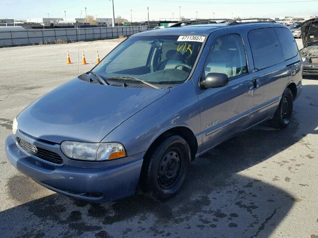 4N2XN11T5XD825756 - 1999 NISSAN QUEST SE BLUE photo 2