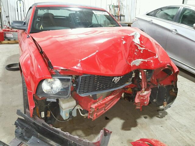 1ZVFT84N175205732 - 2007 FORD MUSTANG RED photo 9