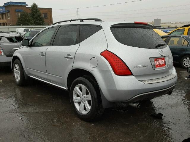 JN8AZ08W46W527214 - 2006 NISSAN MURANO SL SILVER photo 3