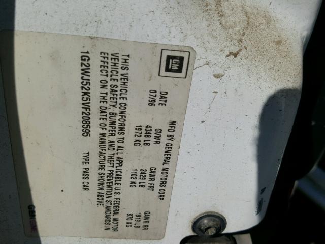 1G2WJ52K5VF208595 - 1997 PONTIAC GRAND PRIX 白色 照片 10