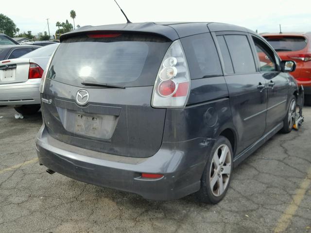 JM1CR29L260115171 - 2006 MAZDA 5 BLACK photo 4