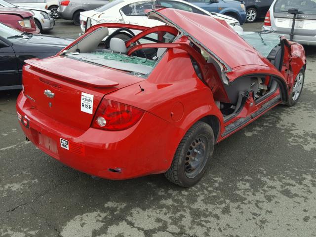 1G1AL55F577266856 - 2007 CHEVROLET COBALT LT RED photo 4