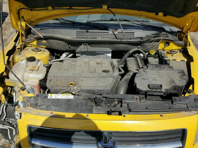 1B3HB48B77D591426 - 2007 DODGE CALIBER SX YELLOW photo 7