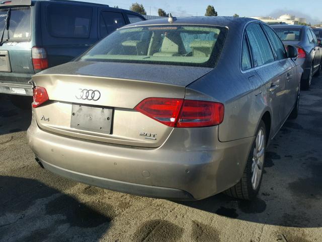 WAUSF78K59N018805 - 2009 AUDI A4 PREMIUM GRAY photo 4