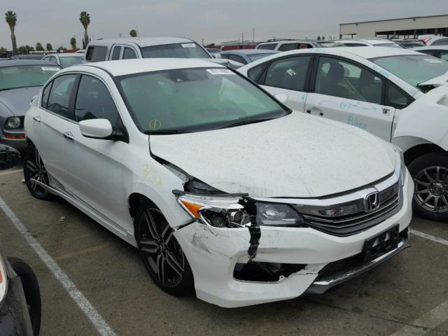 1HGCR2F65HA129577 - 2017 HONDA ACCORD SPO WHITE photo 1