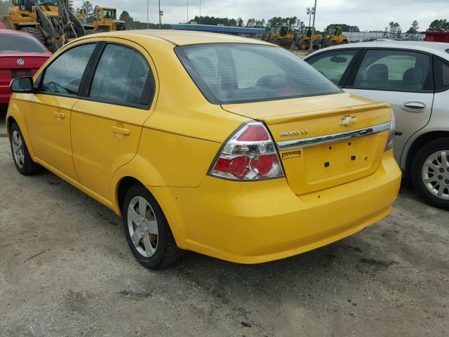 KL1TD5DE9BB132435 - 2011 CHEVROLET AVEO LS YELLOW photo 3