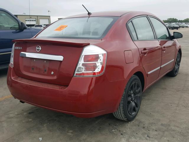 3N1AB6APXCL775428 - 2012 NISSAN SENTRA 2.0 BURGUNDY photo 4