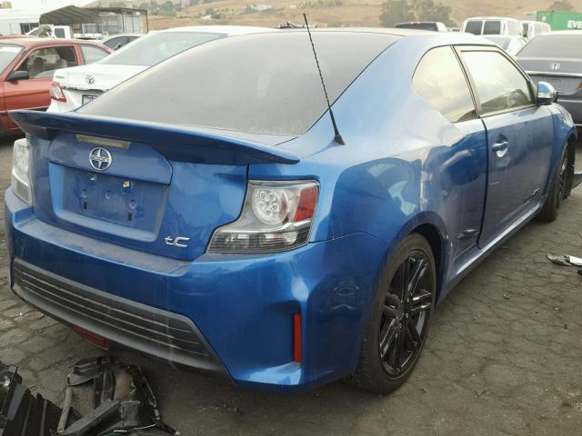 JTKJF5C71E3067147 - 2014 TOYOTA SCION TC BLUE photo 4