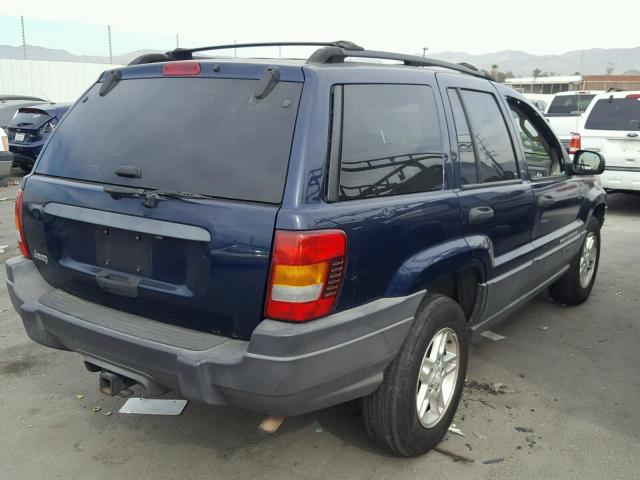 1J8GX48S03C506267 - 2003 JEEP GRAND CHER BLUE photo 4