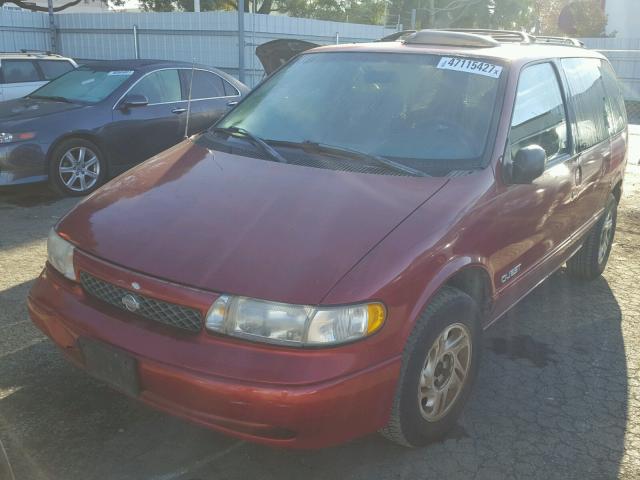 4N2DN1117VD855064 - 1997 NISSAN QUEST XE RED photo 2