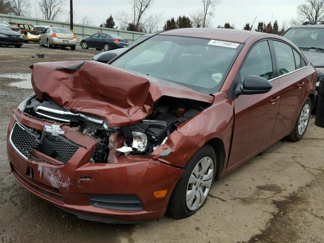 1G1PC5SH8C7316367 - 2012 CHEVROLET CRUZE LS RED photo 2