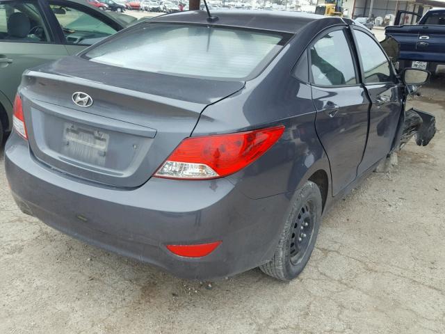 KMHCT4AE9DU353448 - 2013 HYUNDAI ACCENT GLS GRAY photo 4