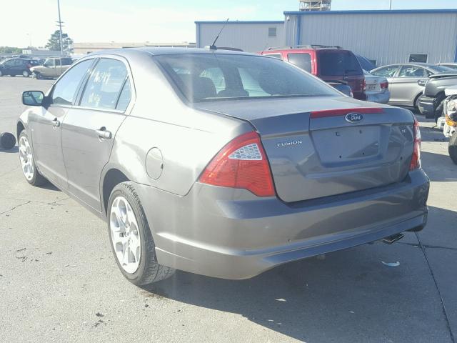 3FAHP0HA2BR247864 - 2011 FORD FUSION SE CHARCOAL photo 3