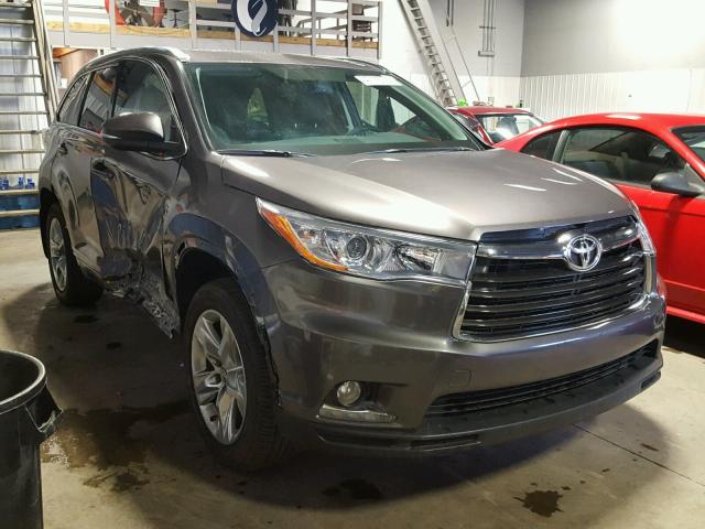 5TDDKRFH3GS310227 - 2016 TOYOTA HIGHLANDER GRAY photo 1