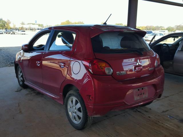 ML32A4HJ1FH053362 - 2015 MITSUBISHI MIRAGE ES RED photo 3