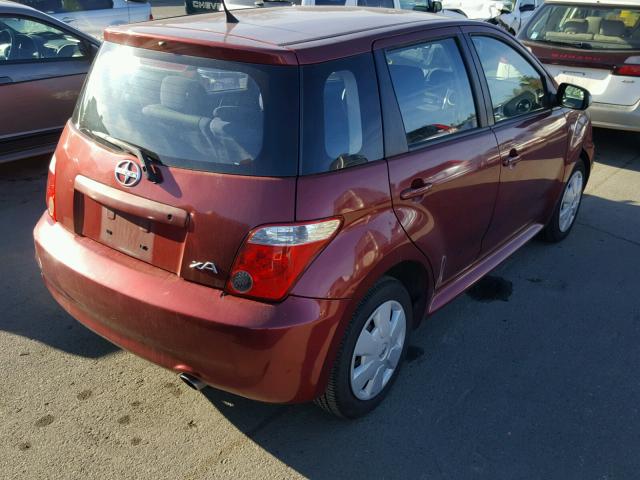 JTKKT604365001900 - 2006 TOYOTA SCION XA RED photo 4