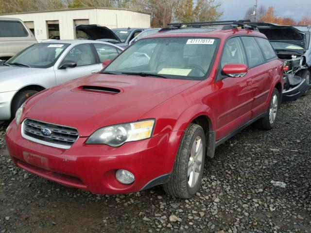 4S4BP67C354354128 - 2005 SUBARU LEGACY OUT RED photo 2