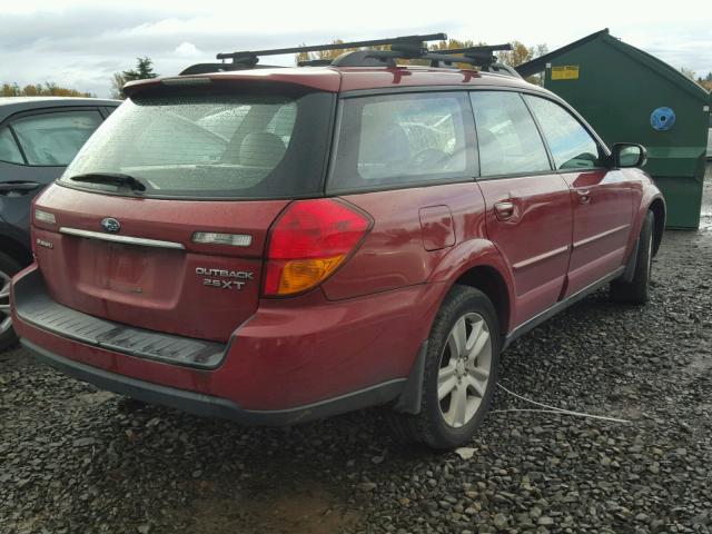 4S4BP67C354354128 - 2005 SUBARU LEGACY OUT RED photo 4