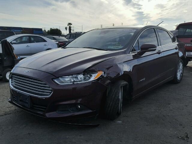 3FA6P0LU0DR257546 - 2013 FORD FUSION SE PURPLE photo 2