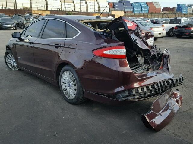 3FA6P0LU0DR257546 - 2013 FORD FUSION SE PURPLE photo 3