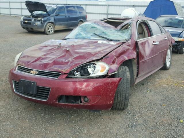 2G1WC5EM9A1128259 - 2010 CHEVROLET IMPALA LTZ MAROON photo 2