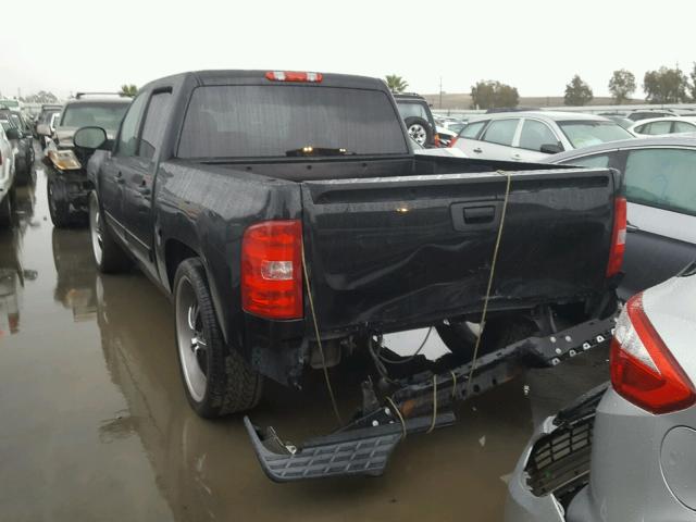 2GCEC13C471679844 - 2007 CHEVROLET SILVERADO BLACK photo 3