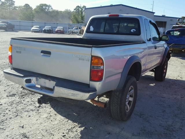 5TEWN72NX4Z329128 - 2004 TOYOTA TACOMA XTR SILVER photo 4