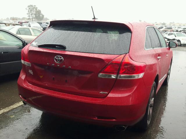 4T3BK3BB3BU060890 - 2011 TOYOTA VENZA BASE RED photo 4