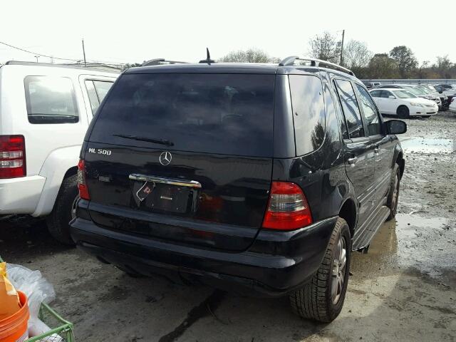 4JGAB75E15A541261 - 2005 MERCEDES-BENZ ML 500 BLACK photo 4