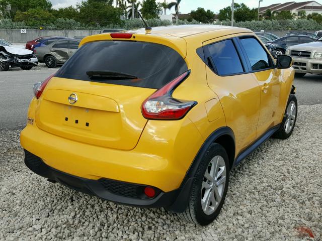 JN8AF5MRXGT603530 - 2016 NISSAN JUKE S YELLOW photo 4