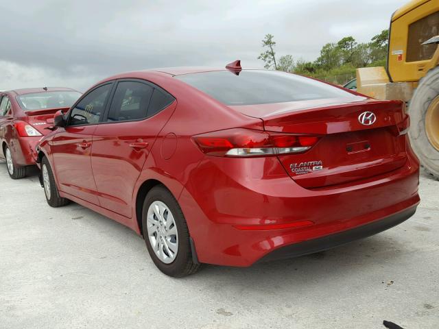 KMHD74LFXHU408459 - 2017 HYUNDAI ELANTRA SE RED photo 3